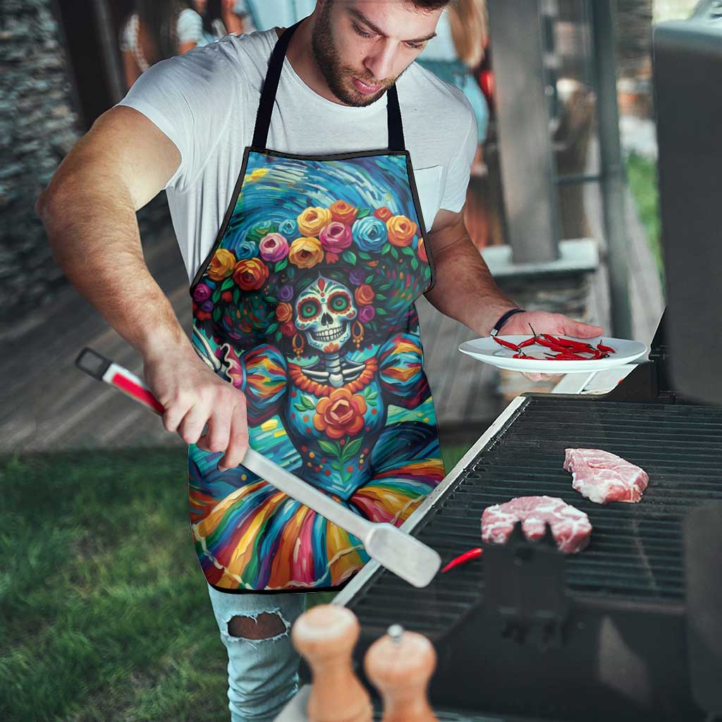 Día de los Muertos Apron A Swirl of Colors and Souls - Wonder Print Shop