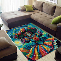 Día de los Muertos Area Rug A Swirl of Colors and Souls - Wonder Print Shop