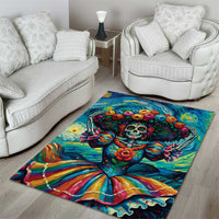 Día de los Muertos Area Rug A Swirl of Colors and Souls - Wonder Print Shop