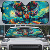Día de los Muertos Auto Sun Shade A Swirl of Colors and Souls - Wonder Print Shop