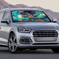 Día de los Muertos Auto Sun Shade A Swirl of Colors and Souls - Wonder Print Shop