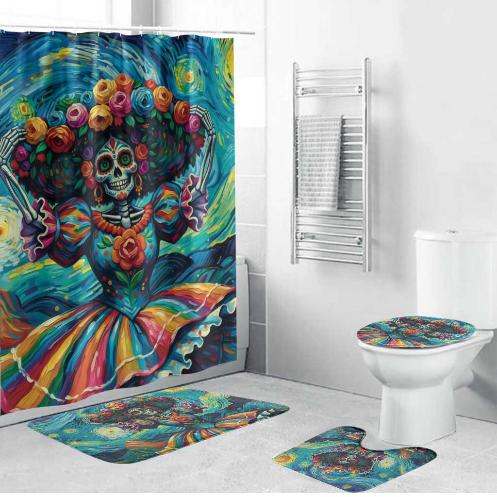 Día de los Muertos Bathroom Set A Swirl of Colors and Souls - Wonder Print Shop