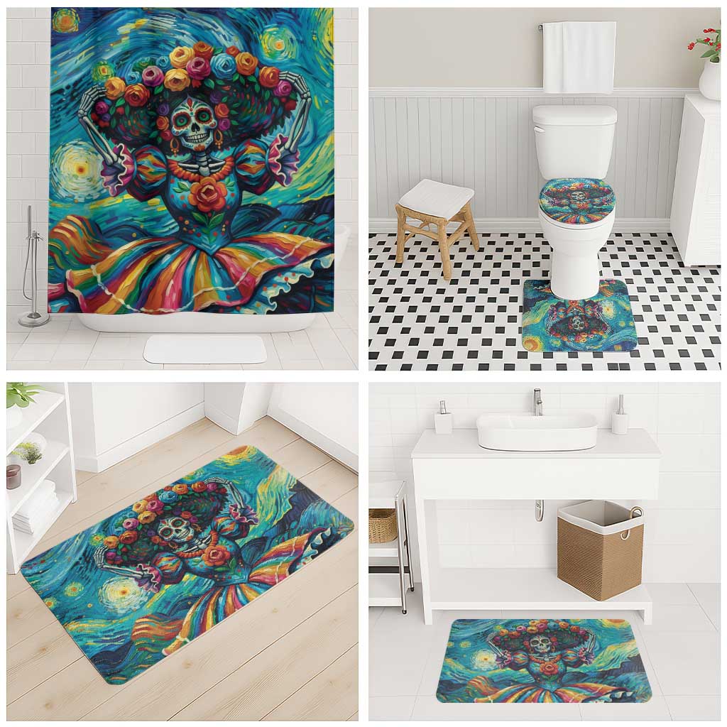 Día de los Muertos Bathroom Set A Swirl of Colors and Souls - Wonder Print Shop