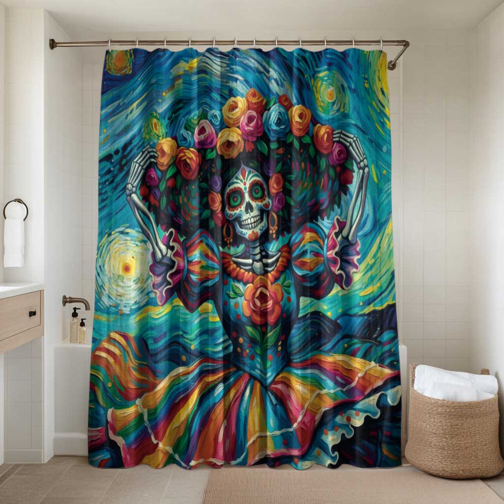 Día de los Muertos Bathroom Set A Swirl of Colors and Souls - Wonder Print Shop