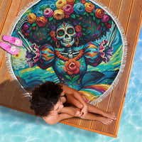 Día de los Muertos Beach Blanket A Swirl of Colors and Souls - Wonder Print Shop