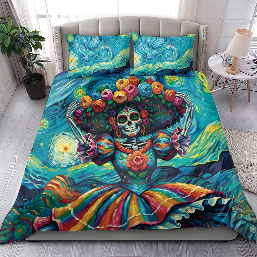Día de los Muertos Bedding Set A Swirl of Colors and Souls - Wonder Print Shop
