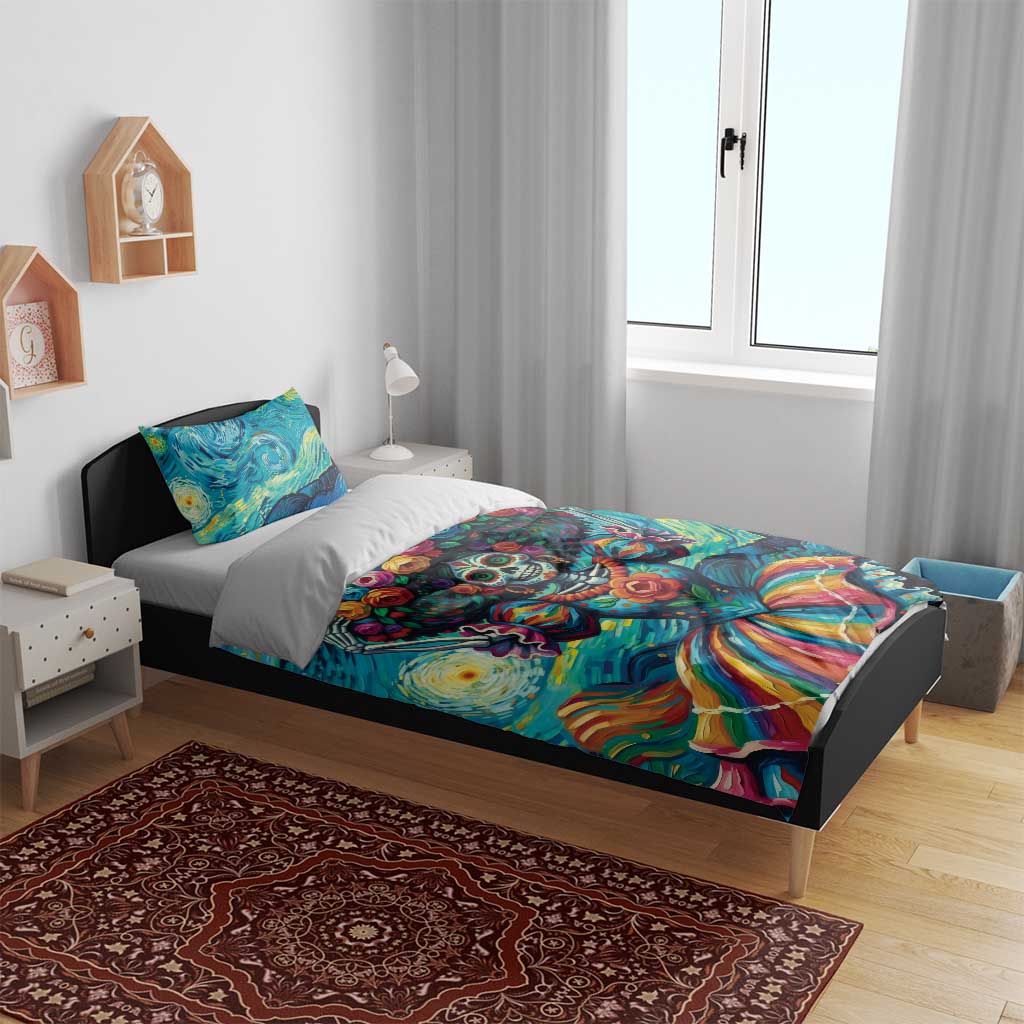 Día de los Muertos Bedding Set A Swirl of Colors and Souls - Wonder Print Shop