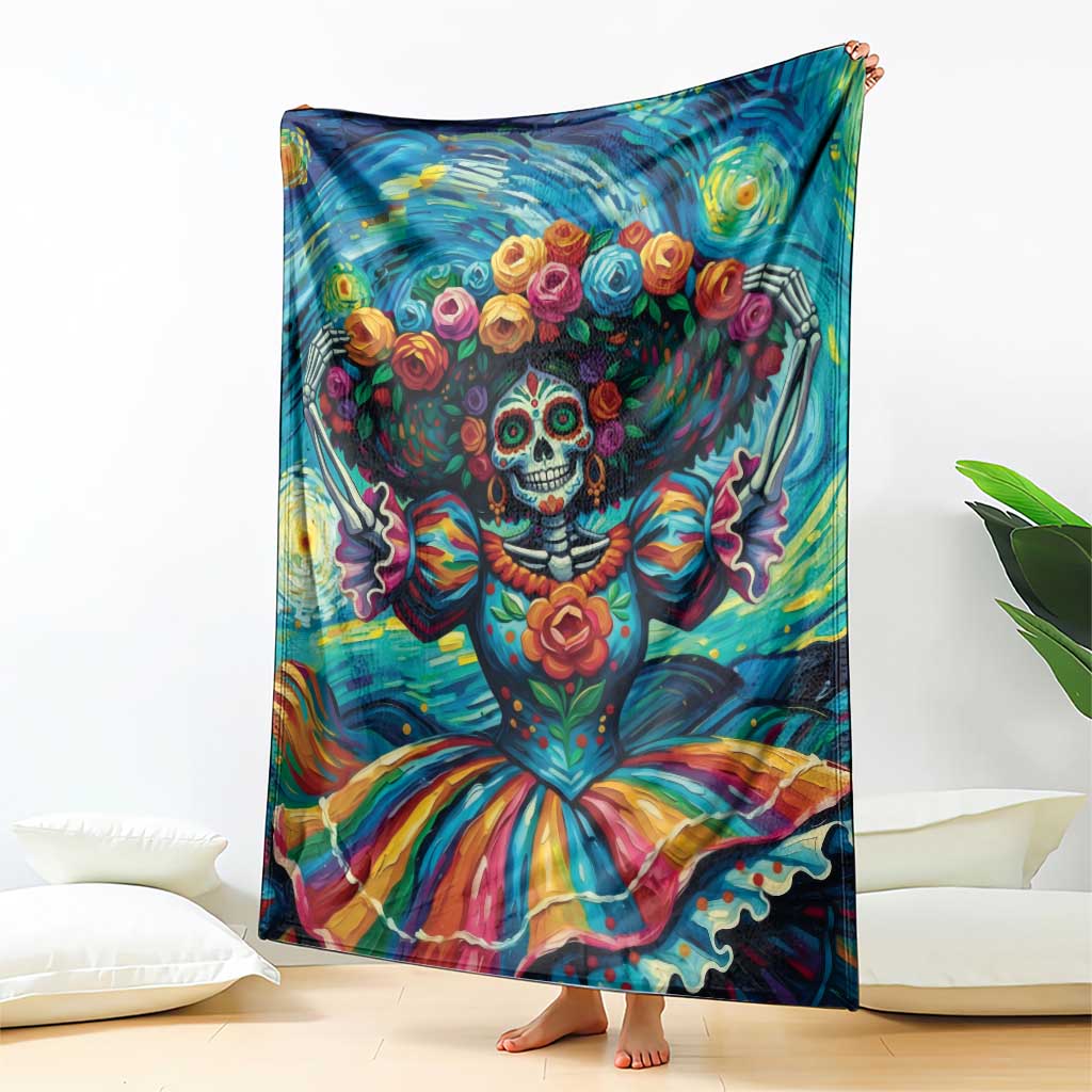 Día de los Muertos Blanket A Swirl of Colors and Souls - Wonder Print Shop