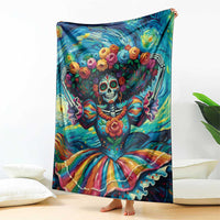Día de los Muertos Blanket A Swirl of Colors and Souls - Wonder Print Shop