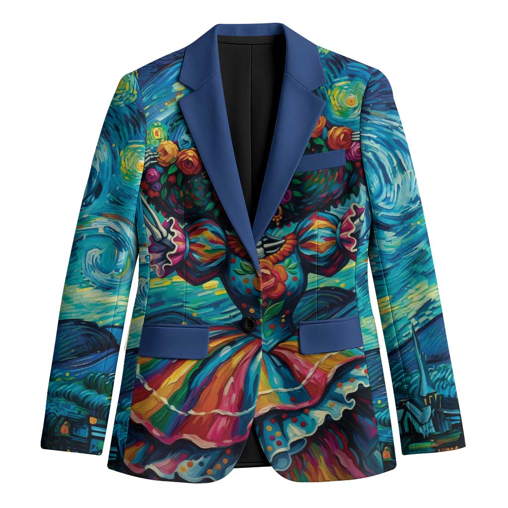 Día de los Muertos Blazer A Swirl of Colors and Souls - Wonder Print Shop