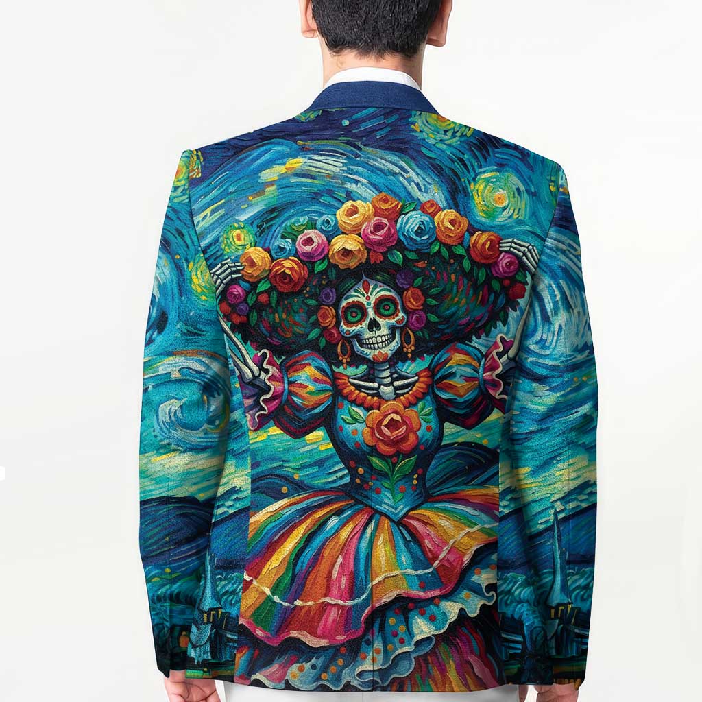 Día de los Muertos Blazer A Swirl of Colors and Souls - Wonder Print Shop