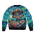 Día de los Muertos Bomber Jacket A Swirl of Colors and Souls - Wonder Print Shop