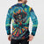 Día de los Muertos Button Sweatshirt A Swirl of Colors and Souls - Wonder Print Shop