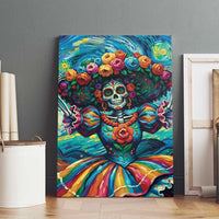 Día de los Muertos Canvas Wall Art A Swirl of Colors and Souls - Wonder Print Shop
