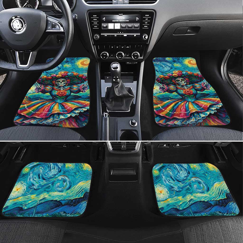 Día de los Muertos Car Mats A Swirl of Colors and Souls - Wonder Print Shop