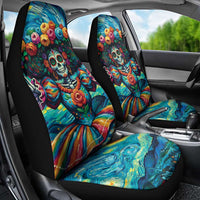 Día de los Muertos Car Seat Cover A Swirl of Colors and Souls - Wonder Print Shop