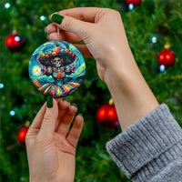 Día de los Muertos Ceramic Ornament A Swirl of Colors and Souls - Wonder Print Shop