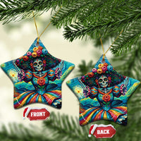 Día de los Muertos Ceramic Ornament A Swirl of Colors and Souls - Wonder Print Shop