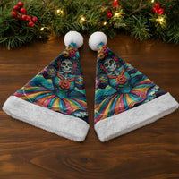 Día de los Muertos Christmas Santa Hat A Swirl of Colors and Souls - Wonder Print Shop