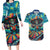 Día de los Muertos Couples Matching Long Sleeve Bodycon Dress and Hawaiian Shirt A Swirl of Colors and Souls - Wonder Print Shop