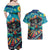 Día de los Muertos Couples Matching Off Shoulder Maxi Dress and Hawaiian Shirt A Swirl of Colors and Souls - Wonder Print Shop