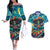 Día de los Muertos Couples Matching Off The Shoulder Long Sleeve Dress and Hawaiian Shirt A Swirl of Colors and Souls - Wonder Print Shop