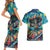 Día de los Muertos Couples Matching Short Sleeve Bodycon Dress and Hawaiian Shirt A Swirl of Colors and Souls - Wonder Print Shop