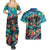 Día de los Muertos Couples Matching Summer Maxi Dress and Hawaiian Shirt A Swirl of Colors and Souls - Wonder Print Shop
