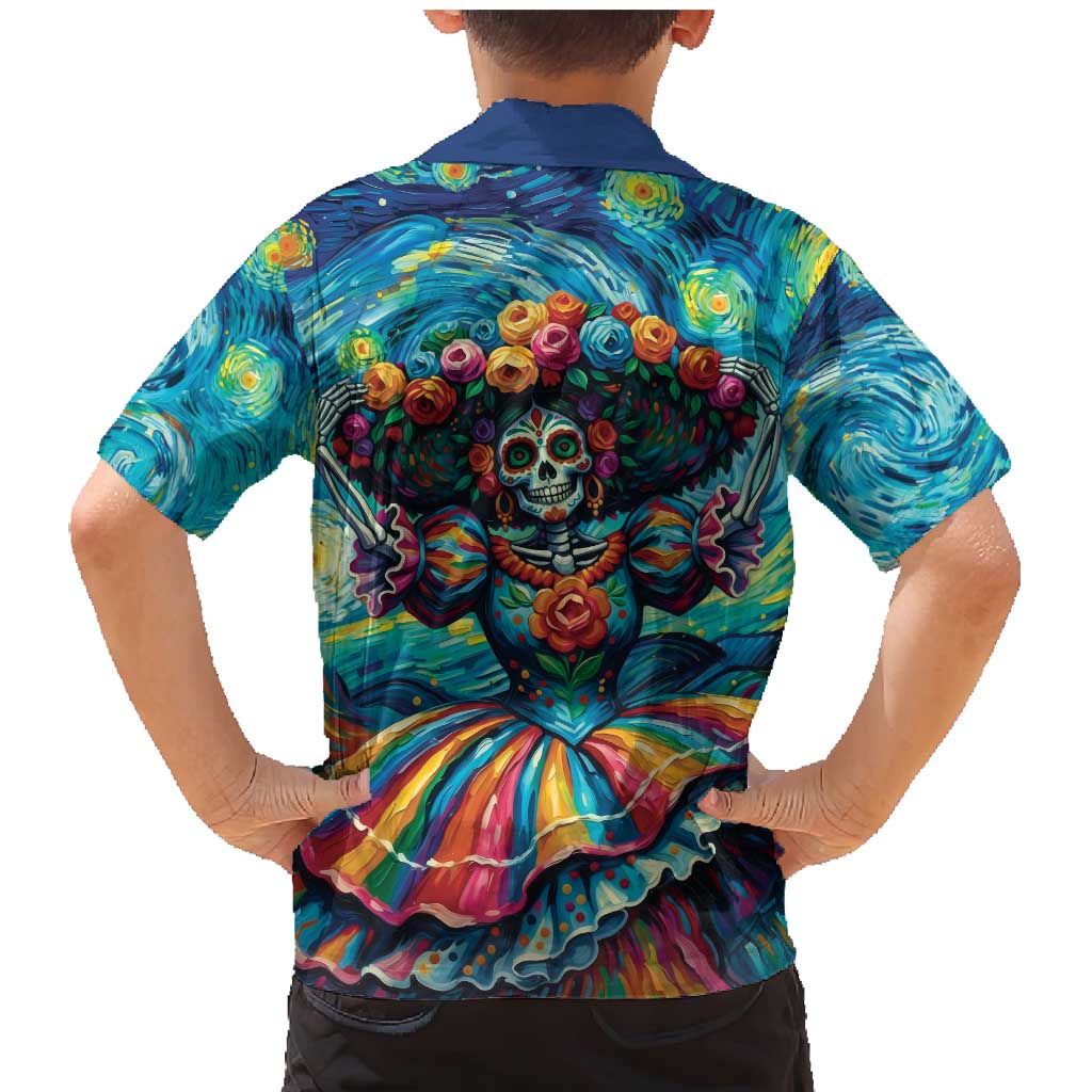 Día de los Muertos Family Matching Mermaid Dress and Hawaiian Shirt A Swirl of Colors and Souls - Wonder Print Shop