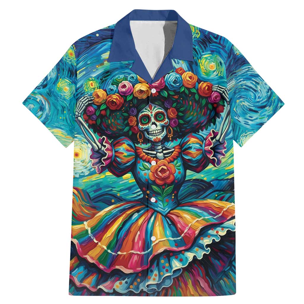 Día de los Muertos Family Matching Mermaid Dress and Hawaiian Shirt A Swirl of Colors and Souls - Wonder Print Shop
