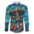 Día de los Muertos Family Matching Off The Shoulder Long Sleeve Dress and Hawaiian Shirt A Swirl of Colors and Souls - Wonder Print Shop