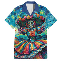 Día de los Muertos Family Matching Off Shoulder Maxi Dress and Hawaiian Shirt A Swirl of Colors and Souls - Wonder Print Shop