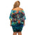 Día de los Muertos Family Matching Off Shoulder Short Dress and Hawaiian Shirt A Swirl of Colors and Souls - Wonder Print Shop