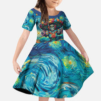 Día de los Muertos Family Matching Summer Maxi Dress and Hawaiian Shirt A Swirl of Colors and Souls - Wonder Print Shop