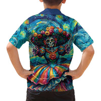 Día de los Muertos Family Matching Tank Maxi Dress and Hawaiian Shirt A Swirl of Colors and Souls - Wonder Print Shop