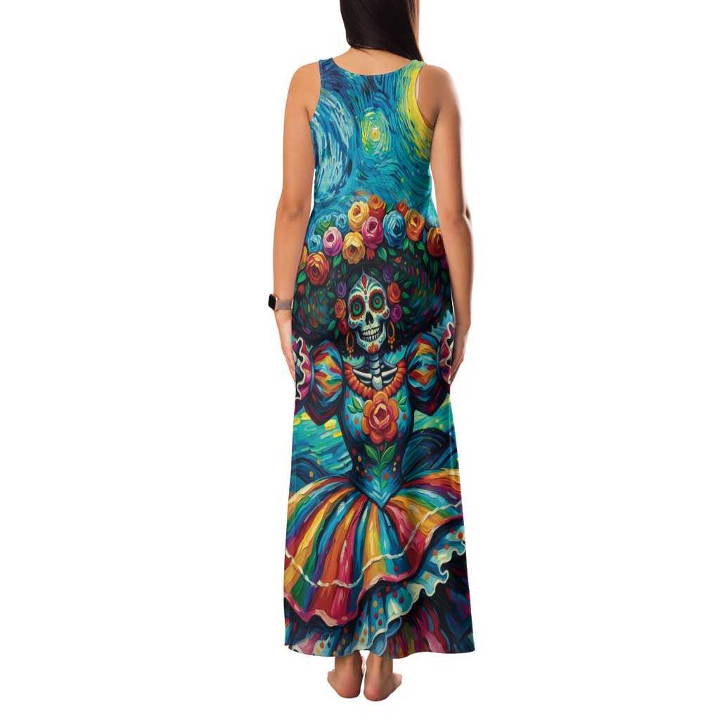 Día de los Muertos Family Matching Tank Maxi Dress and Hawaiian Shirt A Swirl of Colors and Souls - Wonder Print Shop