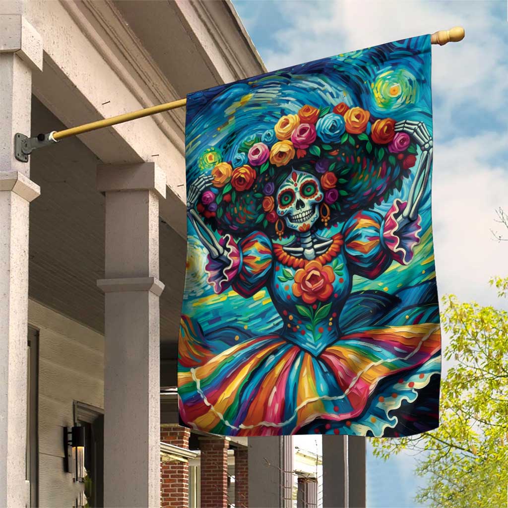 Día de los Muertos Garden Flag A Swirl of Colors and Souls - Wonder Print Shop