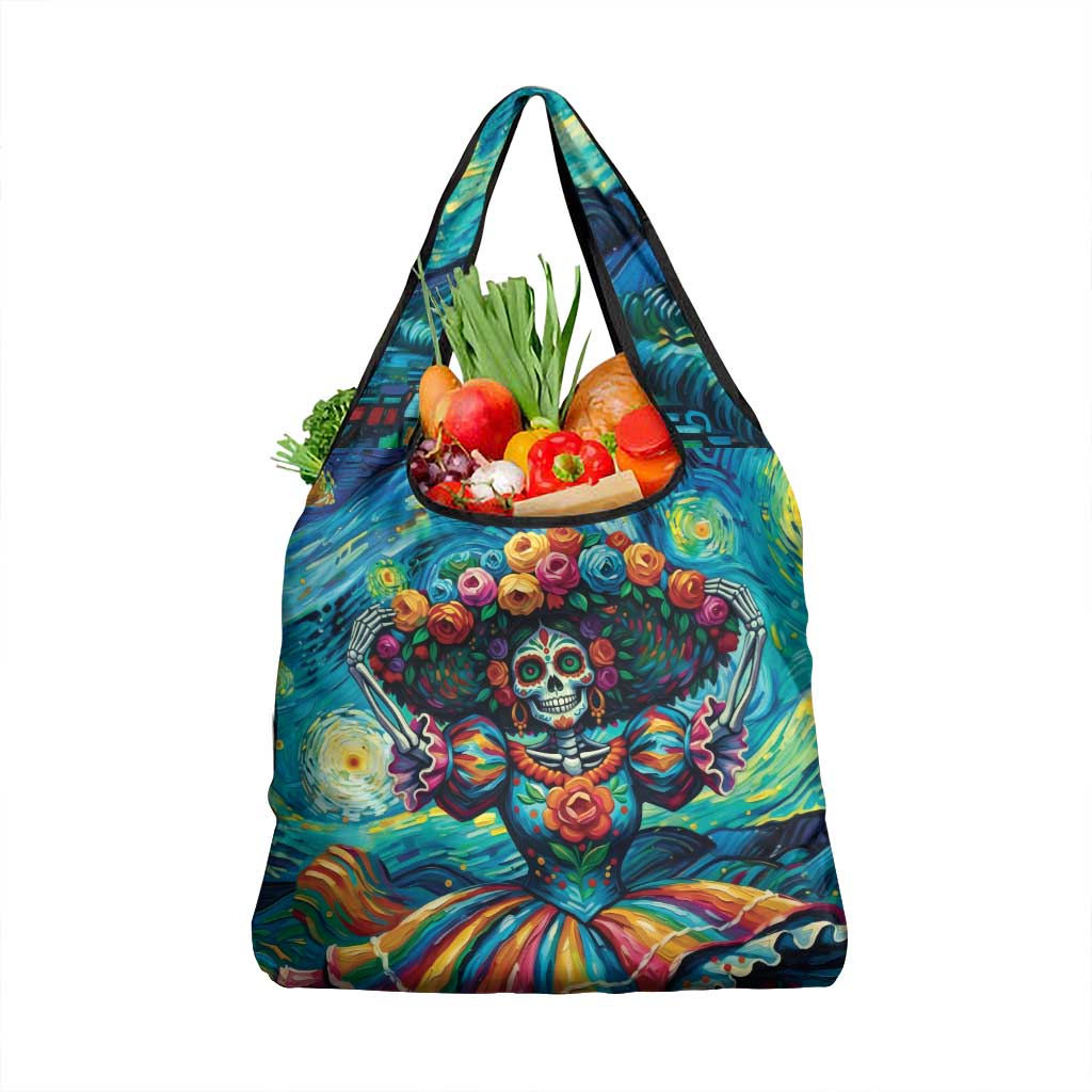 Día de los Muertos Grocery Bag A Swirl of Colors and Souls - Wonder Print Shop