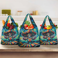 Día de los Muertos Grocery Bag A Swirl of Colors and Souls - Wonder Print Shop
