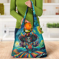 Día de los Muertos Grocery Bag A Swirl of Colors and Souls - Wonder Print Shop