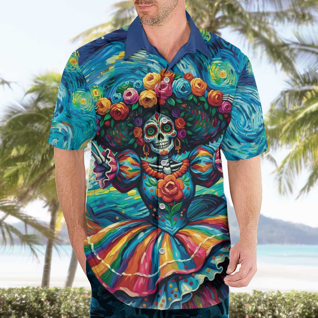 Día de los Muertos Hawaiian Shirt A Swirl of Colors and Souls - Wonder Print Shop