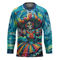 Día de los Muertos Hockey Jersey A Swirl of Colors and Souls - Wonder Print Shop