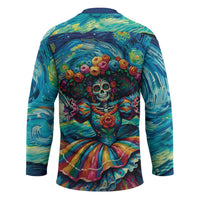 Día de los Muertos Hockey Jersey A Swirl of Colors and Souls - Wonder Print Shop
