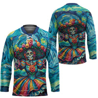 Día de los Muertos Hockey Jersey A Swirl of Colors and Souls LT9