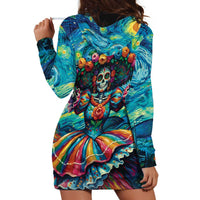 Día de los Muertos Hoodie Dress A Swirl of Colors and Souls - Wonder Print Shop