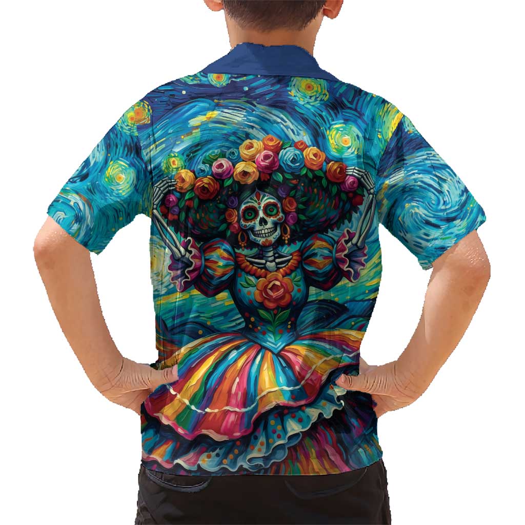 Día de los Muertos Kid Hawaiian Shirt A Swirl of Colors and Souls - Wonder Print Shop