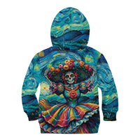 Día de los Muertos Kid Hoodie A Swirl of Colors and Souls - Wonder Print Shop