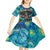 Día de los Muertos Kid Short Sleeve Dress A Swirl of Colors and Souls - Wonder Print Shop