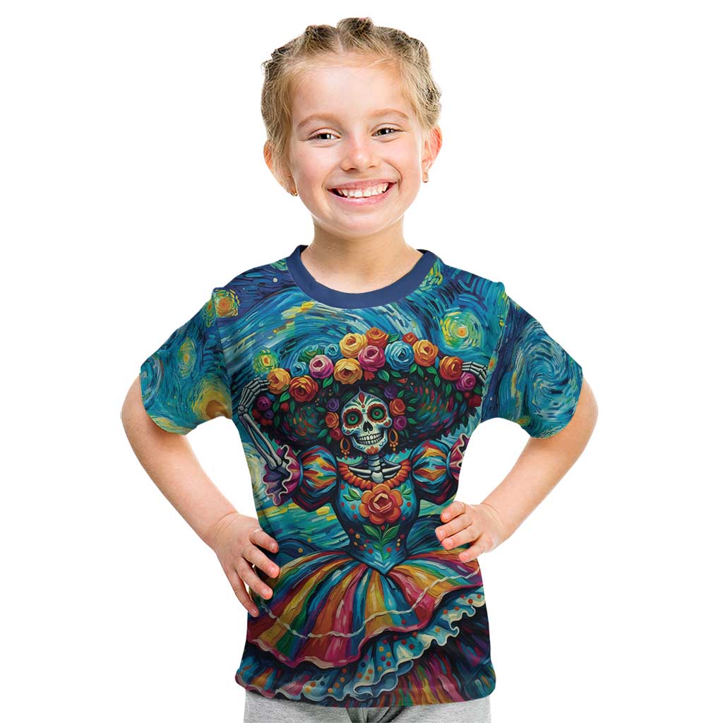 Día de los Muertos Kid T Shirt A Swirl of Colors and Souls - Wonder Print Shop
