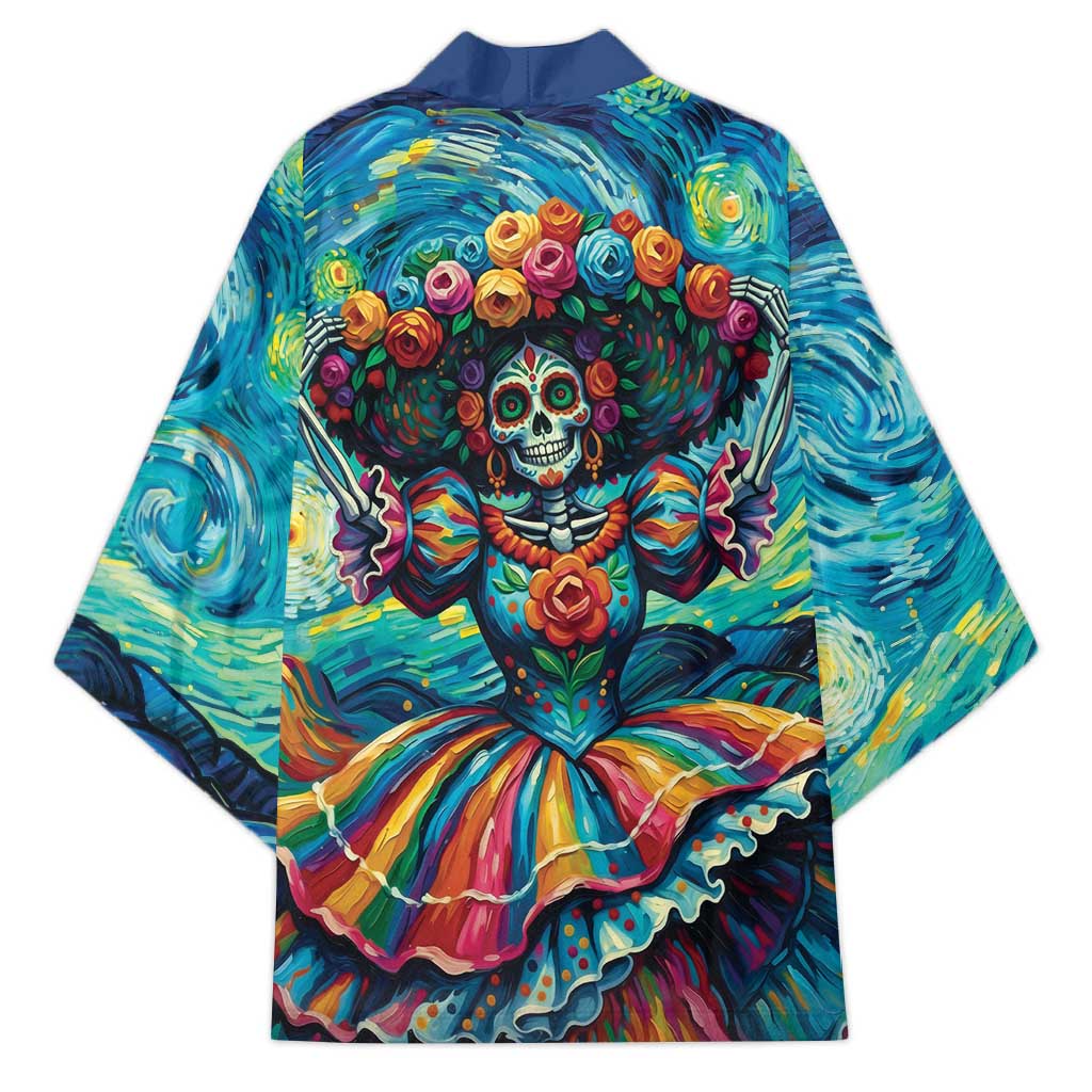 Día de los Muertos Kimono A Swirl of Colors and Souls - Wonder Print Shop
